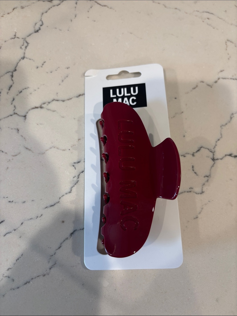Lulu Mac Burgundy Hair Claw Clip in Burgundy New